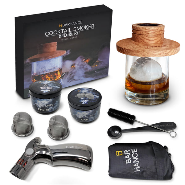 BarStash Cocktail Smoker Kit - Drink Smoker Bartender Kit for Smoking Cocktails