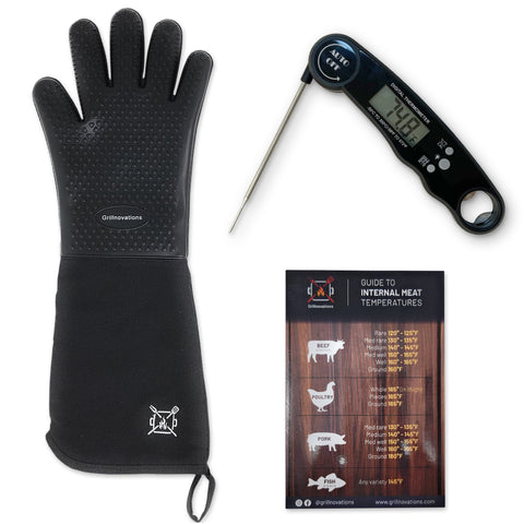 Digital Thermometer and Grilling Glove