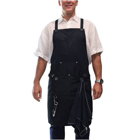 Apron with Magnet and Bottle Opener - Black