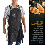 Apron with Magnet and Bottle Opener - Gray